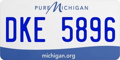 MI license plate DKE5896