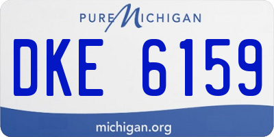 MI license plate DKE6159