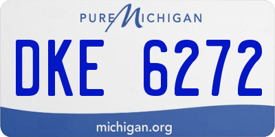 MI license plate DKE6272