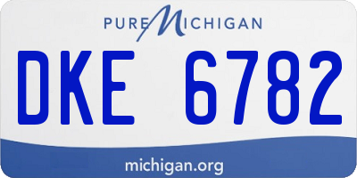 MI license plate DKE6782