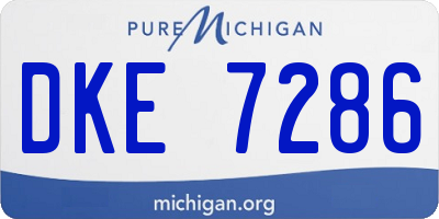 MI license plate DKE7286