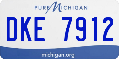 MI license plate DKE7912