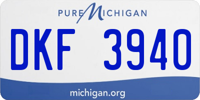 MI license plate DKF3940