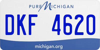 MI license plate DKF4620