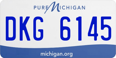 MI license plate DKG6145