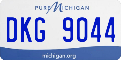 MI license plate DKG9044