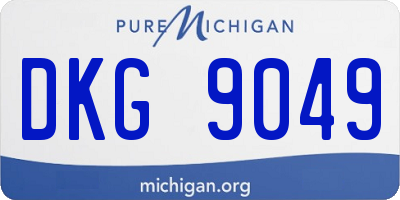 MI license plate DKG9049