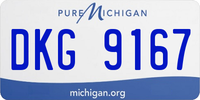 MI license plate DKG9167