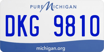 MI license plate DKG9810
