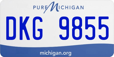 MI license plate DKG9855