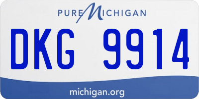 MI license plate DKG9914