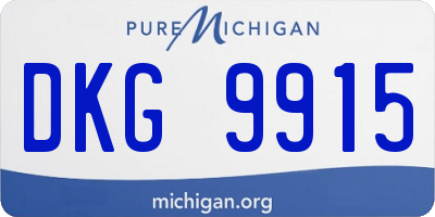 MI license plate DKG9915