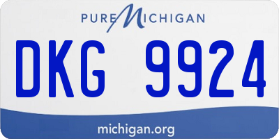 MI license plate DKG9924