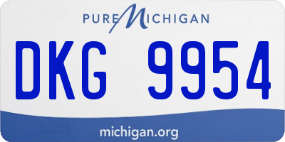 MI license plate DKG9954