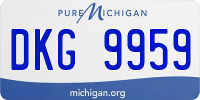 MI license plate DKG9959
