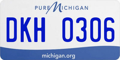 MI license plate DKH0306