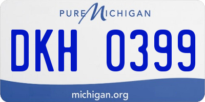 MI license plate DKH0399