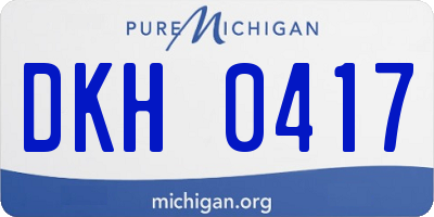 MI license plate DKH0417