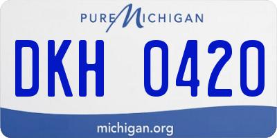 MI license plate DKH0420