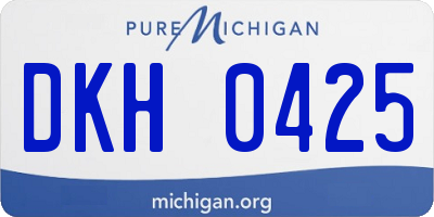 MI license plate DKH0425