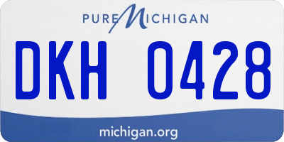 MI license plate DKH0428