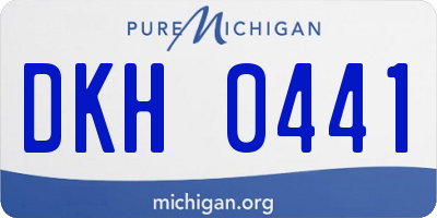 MI license plate DKH0441