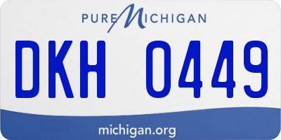 MI license plate DKH0449