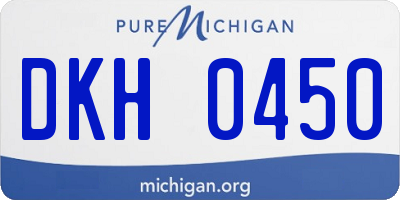 MI license plate DKH0450