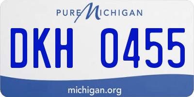 MI license plate DKH0455