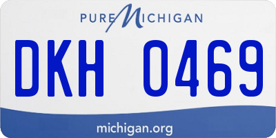 MI license plate DKH0469