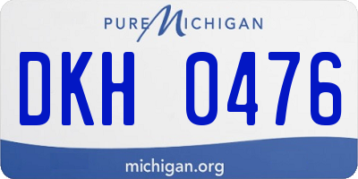 MI license plate DKH0476