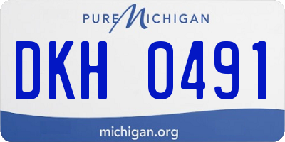 MI license plate DKH0491