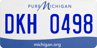 MI license plate DKH0498