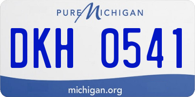 MI license plate DKH0541