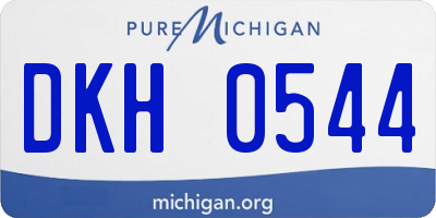 MI license plate DKH0544