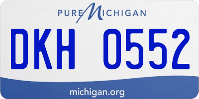MI license plate DKH0552