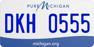 MI license plate DKH0555