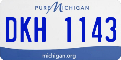 MI license plate DKH1143