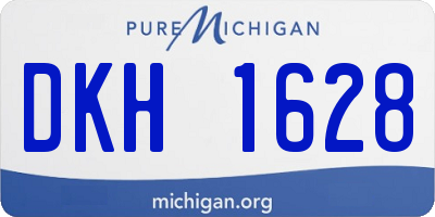 MI license plate DKH1628