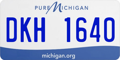 MI license plate DKH1640