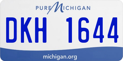 MI license plate DKH1644