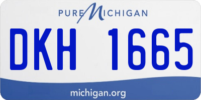 MI license plate DKH1665