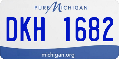 MI license plate DKH1682