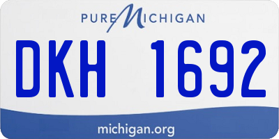 MI license plate DKH1692