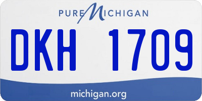 MI license plate DKH1709
