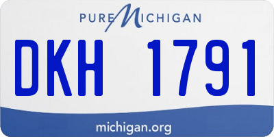 MI license plate DKH1791