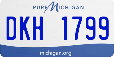 MI license plate DKH1799