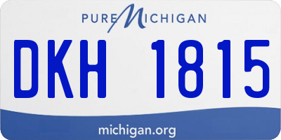 MI license plate DKH1815