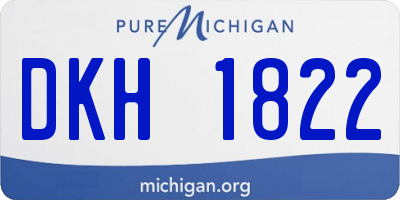 MI license plate DKH1822