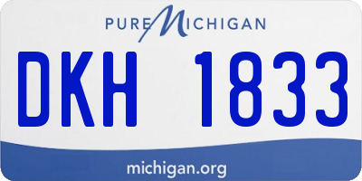 MI license plate DKH1833
